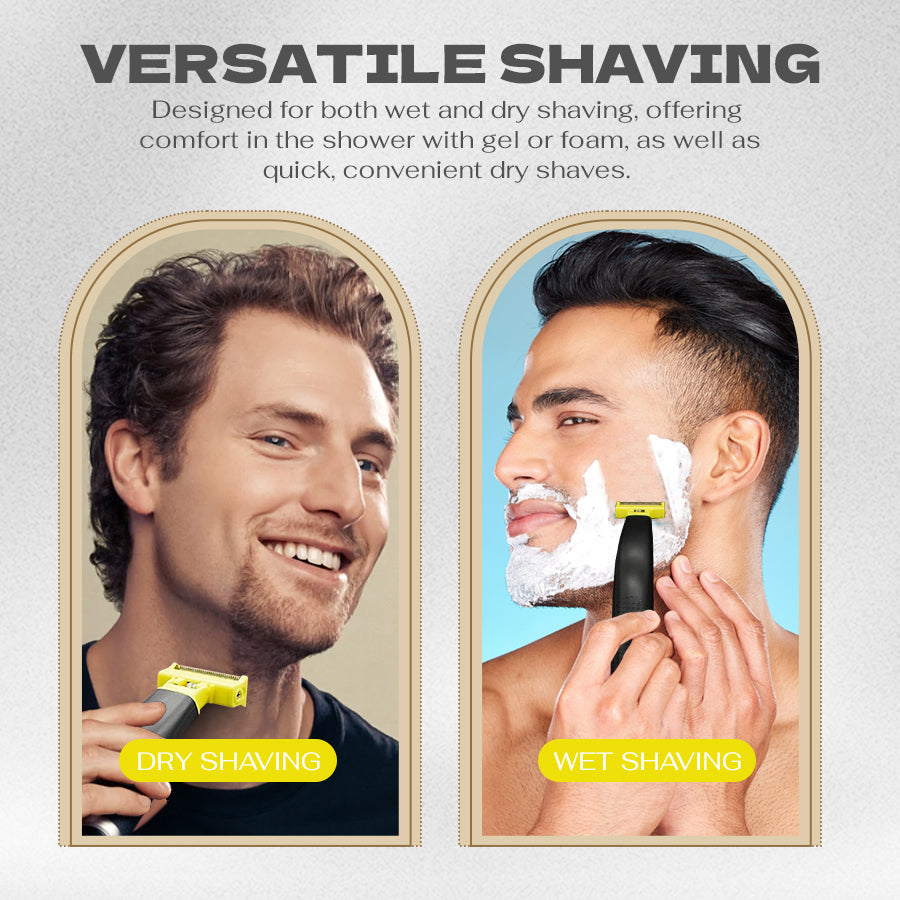 Wet and dry shaver for the entire body