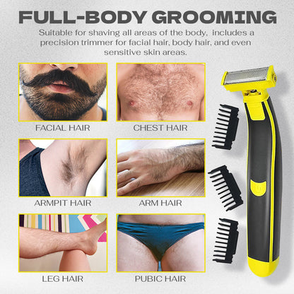 Wet and dry shaver for the entire body