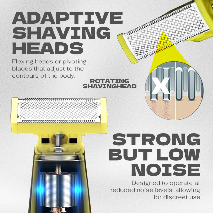 Wet and dry shaver for the entire body